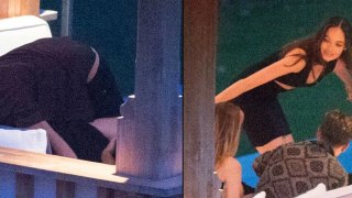 Scott Disick kisses Kendall Jenner lookalike Christine Burke during steamy PDA in Cannes.