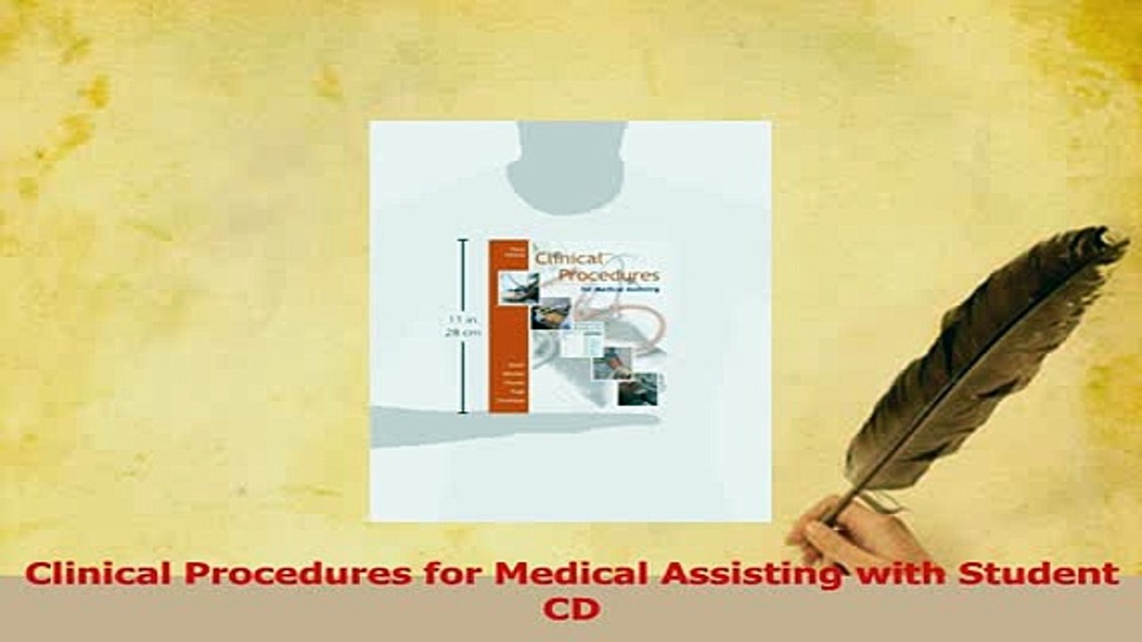 Download  Clinical Procedures for Medical Assisting with Student CD  EBook