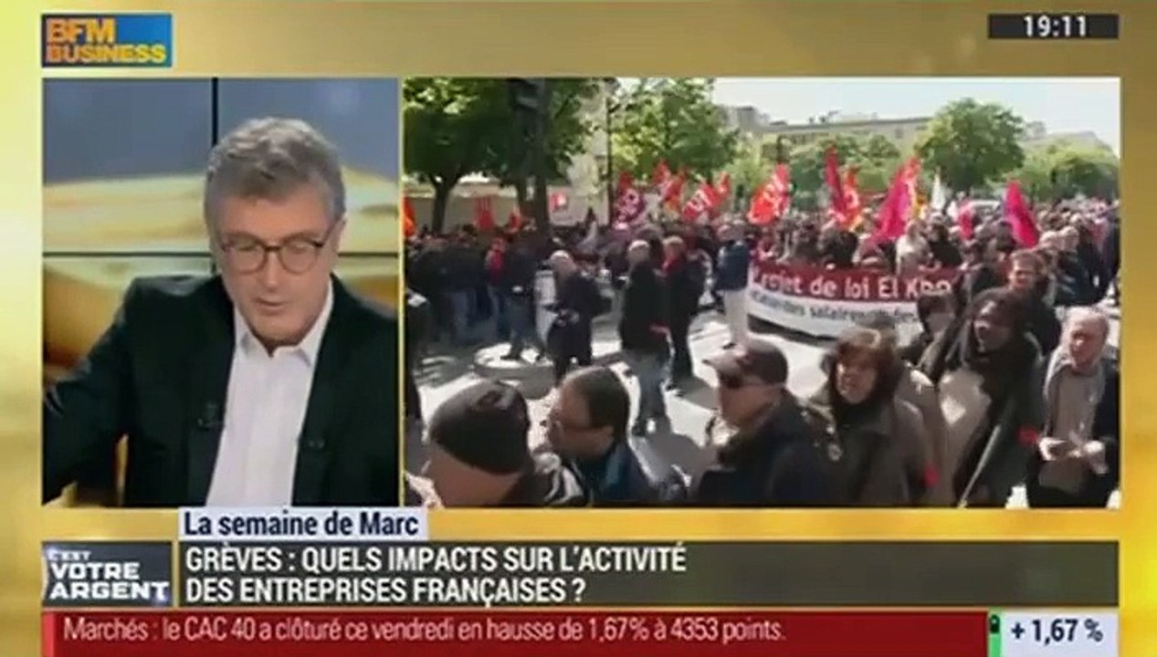 20/05/2016 - C'est votre argent avec Alain Pitous - La semaine de Marc: Quel est l'impact des grèves sur les entreprises ?