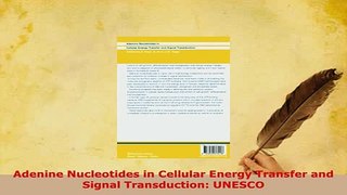 Download  Adenine Nucleotides in Cellular Energy Transfer and Signal Transduction UNESCO PDF Book Free