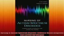 READ book  Nursing of Autism Spectrum Disorder EvidenceBased Integrated Care across the Lifespan Full Free