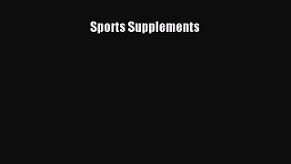 Read Sports Supplements Ebook Free