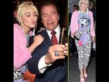 Miley Cyrus Hangs with Her Ex's Dad Arnold Schwarzenegger.