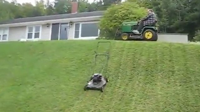 Tondre sa pelouse sans se fatiguer..