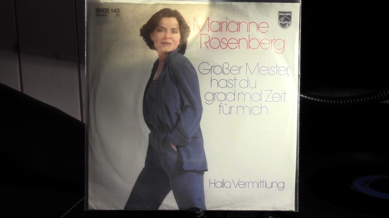 MARIANNE ROSENBERG auf PHILIPS 6005 145 mit dem Titel 'GROSSER MEISTER HAST DU GRAD MAL ZEIT FUER MICH' Vö 1981
