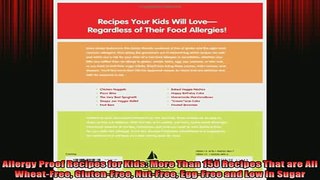 DOWNLOAD FREE Ebooks  Allergy Proof Recipes for Kids More Than 150 Recipes That are All WheatFree GlutenFree Full Free