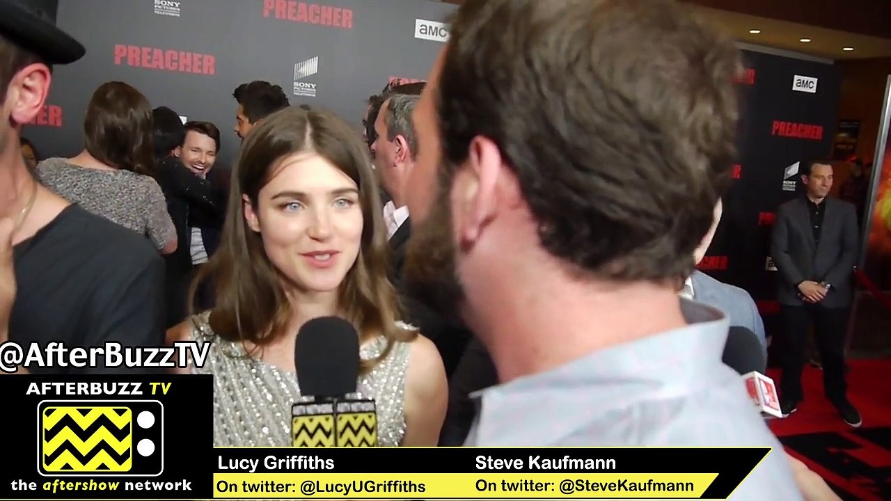 AMC's Preacher red carpet premeire - interview with - Lucy Griffiths