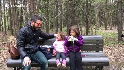 Creative parenting life hack for when the kids are cold