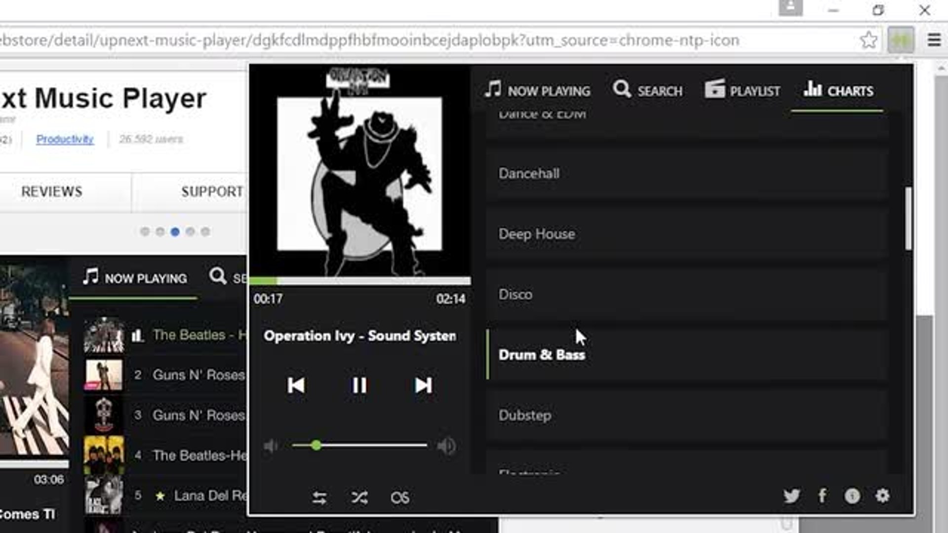 ⁣SoundCloud & YouTube powered music player for Chrome