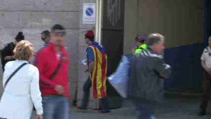Esteladas en el Vicente Calderón, que será un fortín