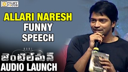 Allari Naresh Funny Speech at Gentleman Audio Launch - Filmyfocus.com