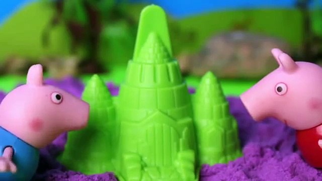 Peppa Pig George Dinossauro come castelinho de areia movedica Peppa Pig Portugues DisneyKids Brasil1