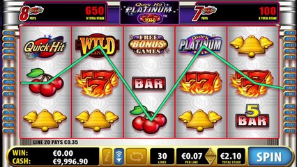 Quick Hit Platinum ilmainen kasino kolikkopeli Bally Video Esikatselu