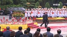 Chủ tịch nước Trần Đại Quang chủ trì lễ đón Tổng thống Obama