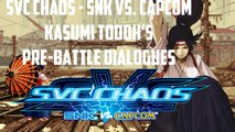 SvC Chaos: SNK vs. Capcom - All Kasumi's Pre-Battle Dialogue