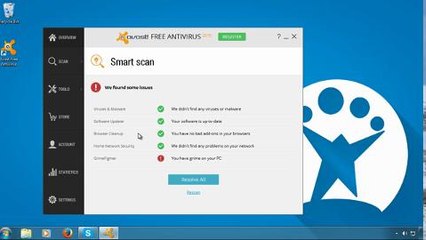 How to run a scan and delete infected files with Avast
