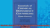 READ book  Essentials of Chemical Dependency Counseling Online Free