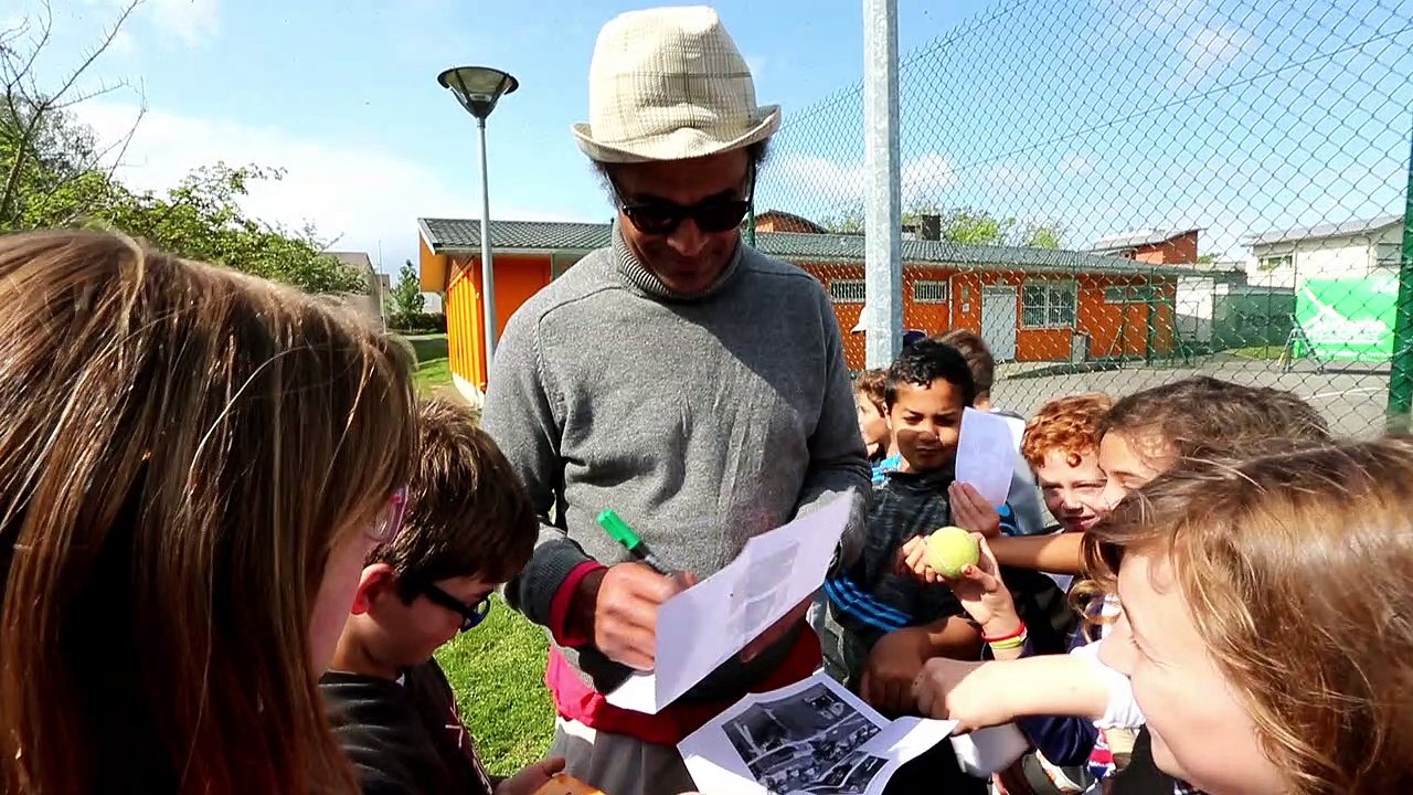 Yannick Noah à Pau pour lancer le premier Parcours de Fête le Mur.