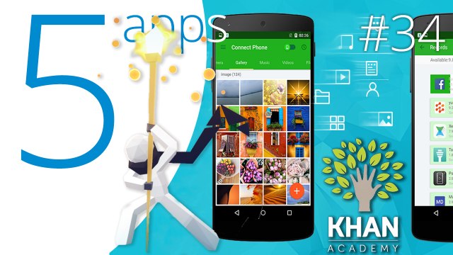 Nuestras cinco apps esta semana son Xender, Khan Academy, Photoshop Fix, Lucky Trip y Path to Luma