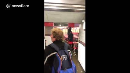 Restaurant flooded at Penn Station, New York City