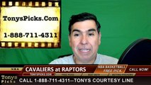 Toronto Raptors vs. Cleveland Cavaliers Free Pick Prediction Game 4 NBA Pro Basketball Odds Preview