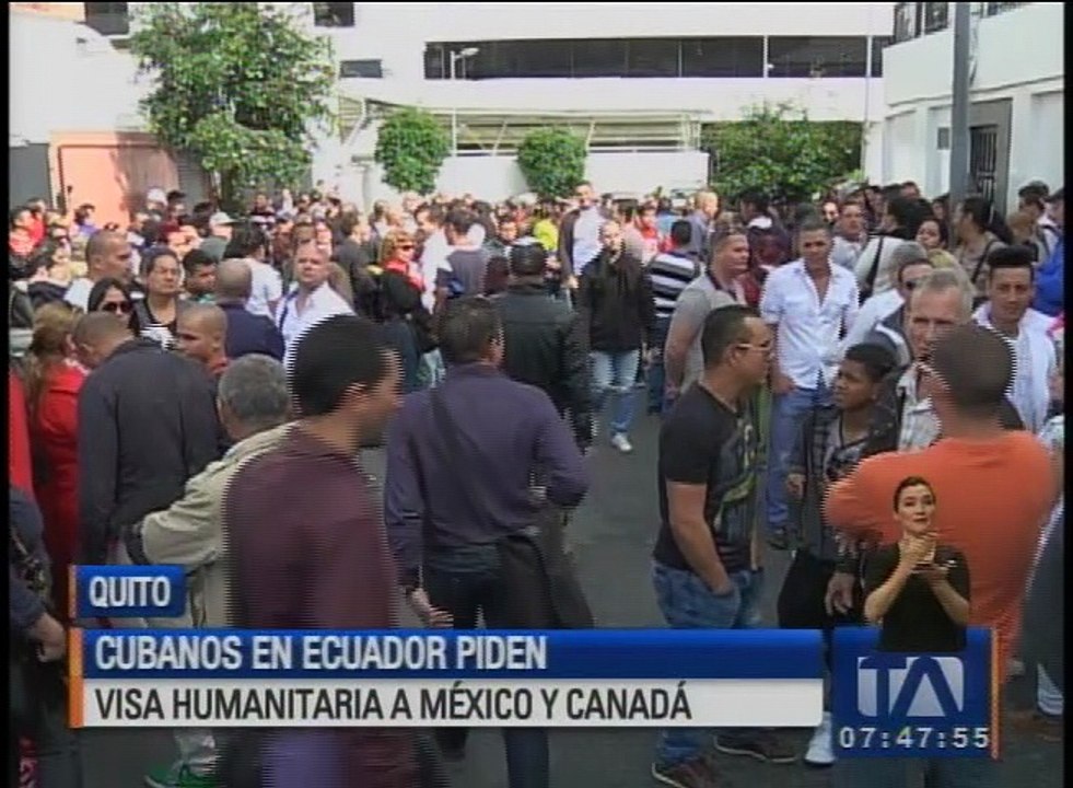 Cubanos en el Ecuador piden visa humanitaria a México y Canadá