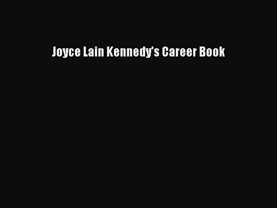 Read Joyce Lain Kennedy's Career Book Ebook Online