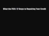 Read What the FICO: 12 Steps to Repairing Your Credit PDF Free