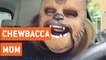 Mom Laughing At Chewbacca Mask For Birthday