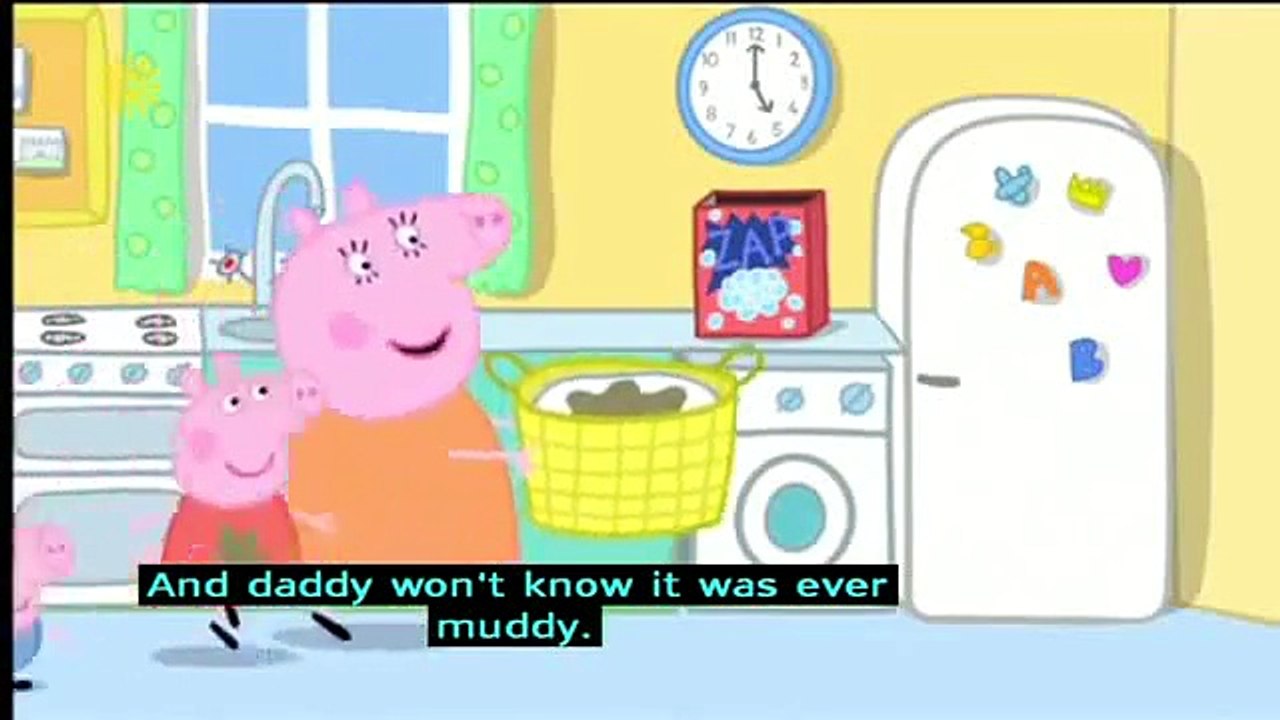 Peppa Pig (Series 3) - Washing (with subtitles) 4