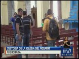 Delincuentes roban la custodia de la iglesia del Rosario en Guano