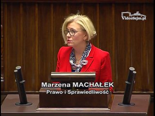 Poseł Marzena Machałek - Wystąpienie z dnia 18 maja 2016 roku.