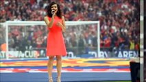 X Factor singer misses her cue in front of 90,000 people during national anthem at the FA Cup Final