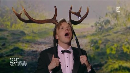 Sketch "Le Bestiaire" - Les deux siffleurs, Alex Lutz et Julie Depardieu #Molieres2016