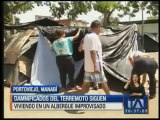 Damnificados del terremoto siguen viviendo en albergue improvisado