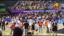 Parte de la celebración por la victoria de Venezuela vs Argentina