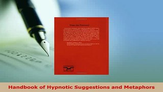 Download  Handbook of Hypnotic Suggestions and Metaphors Ebook Free