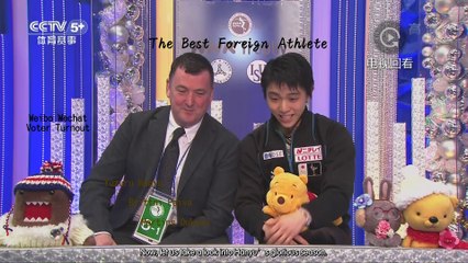 【English Subtitles】The Best Foreign Winter Sports Athlete of 2015-2016----Yuzuru Hanyu