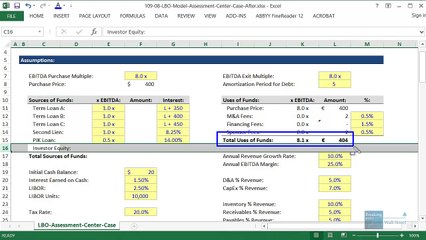 LBO Model Case Study- Assessment Center