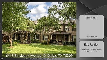 6443 Bordeaux Avenue, D, Dallas, TX 75209