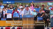 Bernie Sanders campaigns in Lincoln Park in California