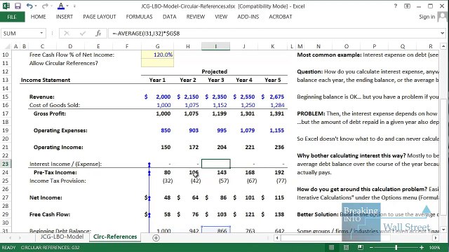 Excel - Circular References