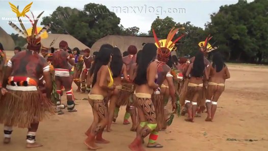 Ritual Dance Of The Kamayura Indigenous People Uncontacted Tribe