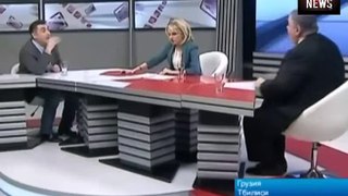 Georgian Politicians fight live on TV 14.02.2013