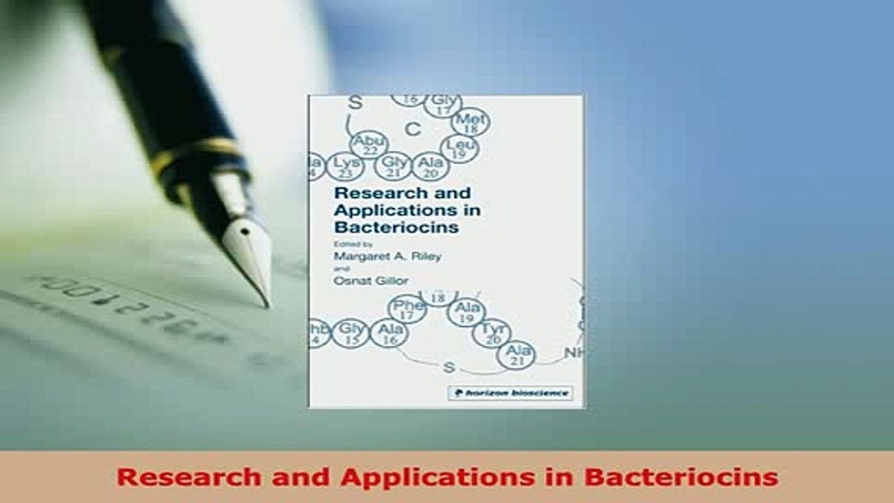Download  Research and Applications in Bacteriocins PDF Book Free