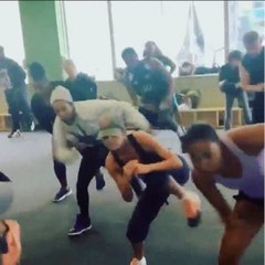 KeMo and Emme working out 2015