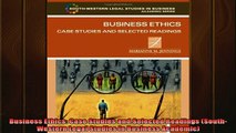 Free book  Business Ethics Case Studies and Selected Readings SouthWestern Legal Studies in