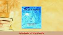 Download  Achalasia of the Cardia Free Books