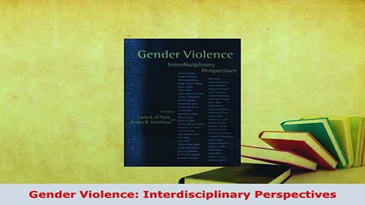 PDF  Gender Violence Interdisciplinary Perspectives Download Online