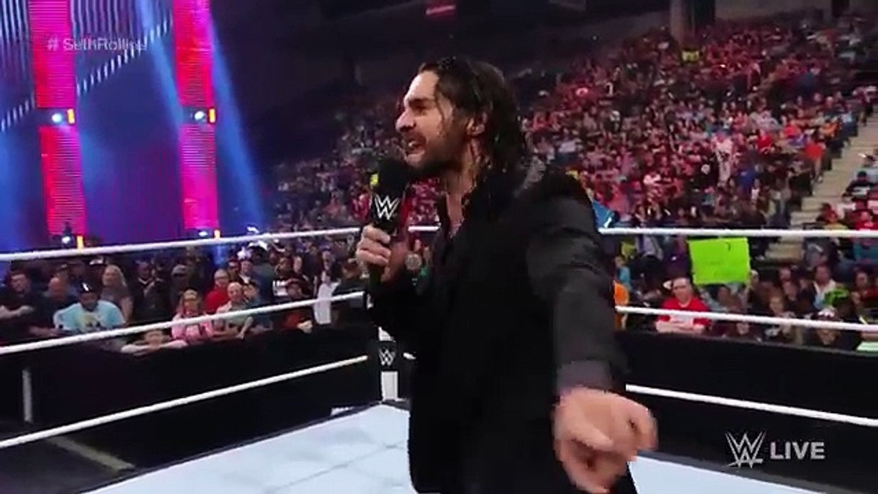 WWE Monday Night Raw 23 May 2016 Seth Rollins Vs Roman Reigns